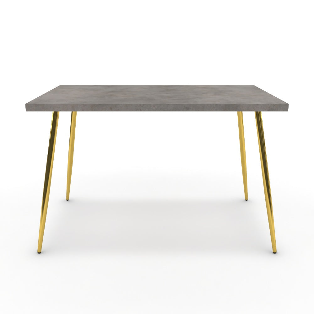 Étkezőasztal - Manu arany lábbal - Vil.szürke Chicago beton, méret: 120x75