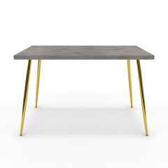 Étkezőasztal - Manu arany lábbal - Vil.szürke Chicago beton, méret: 120x75