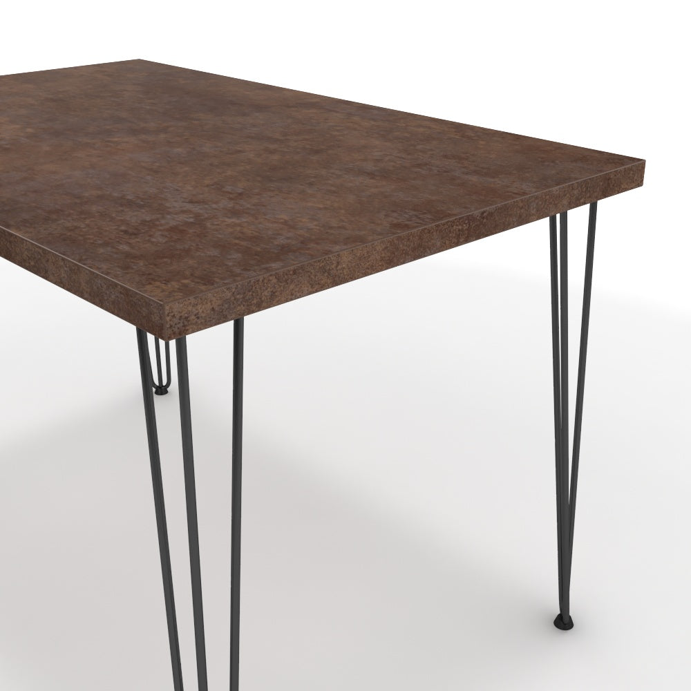 Étkezőasztal - Linga fekete lábbal - Ferro bronz, méret: 120x75