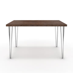 Étkezőasztal - Linga króm lábbal - Ferro bronz, méret: 120x75