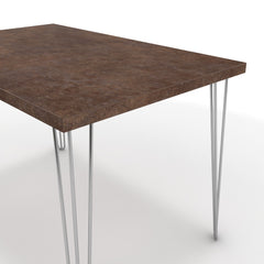 Étkezőasztal - Linga króm lábbal - Ferro bronz, méret: 120x75