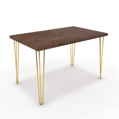 Étkezőasztal - Linga arany lábbal - Ferro bronz, méret: 120x75