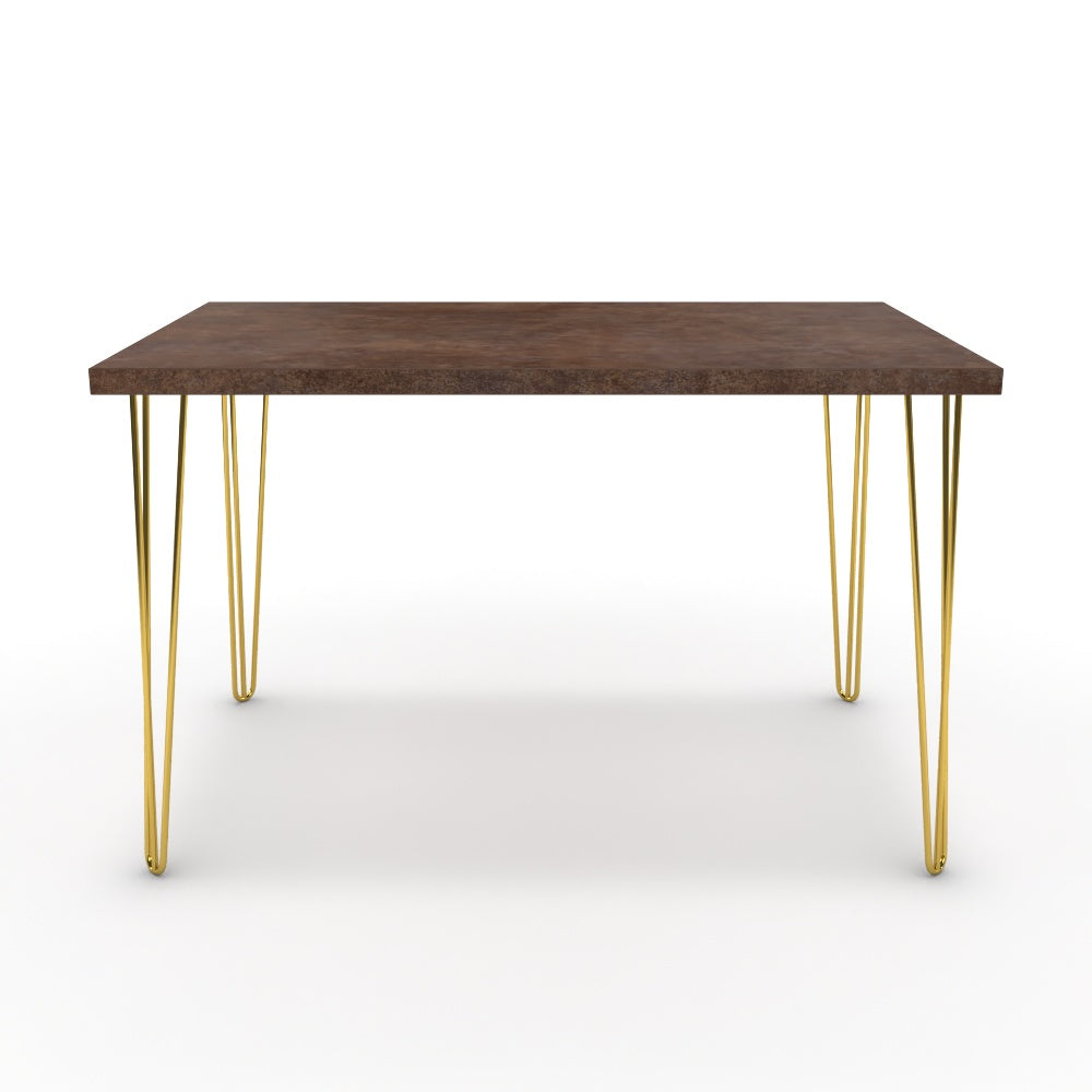 Étkezőasztal - Linga arany lábbal - Ferro bronz, méret: 120x75