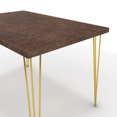Étkezőasztal - Linga arany lábbal - Ferro bronz, méret: 120x75