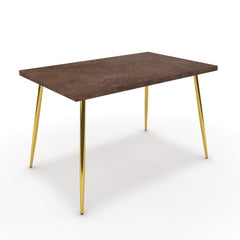 Étkezőasztal - Manu arany lábbal - Ferro bronz, méret: 120x75