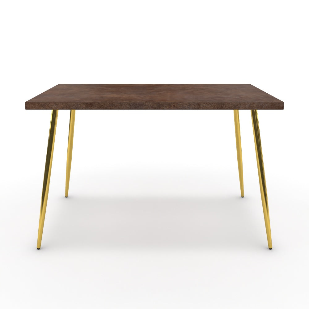 Étkezőasztal - Manu arany lábbal - Ferro bronz, méret: 120x75