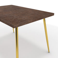 Étkezőasztal - Manu arany lábbal - Ferro bronz, méret: 120x75