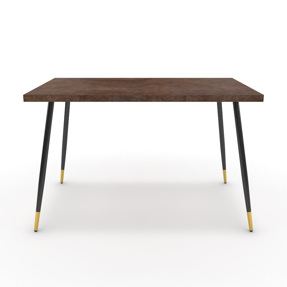 Étkezőasztal - Manu fekete és arany lábbal - Ferro bronz, méret: 120x75