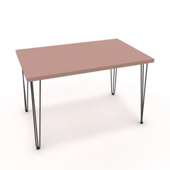 Étkezőasztal - Linga fekete lábbal - Antik rózsaszín, méret: 120x75