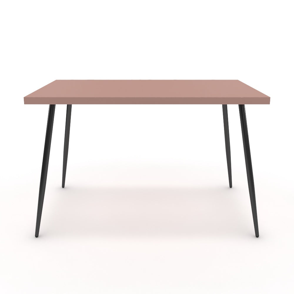 Étkezőasztal - Manu fekete lábbal - Antik rózsaszín, méret: 120x75