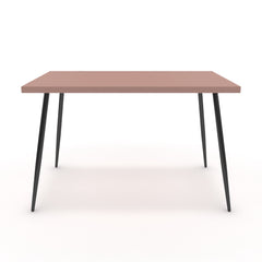 Étkezőasztal - Manu fekete lábbal - Antik rózsaszín, méret: 120x75