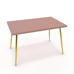 Étkezőasztal - Manu arany lábbal - Antik rózsaszín, méret: 120x75