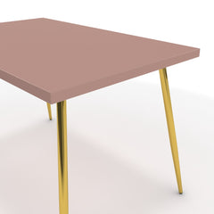 Étkezőasztal - Manu arany lábbal - Antik rózsaszín, méret: 120x75