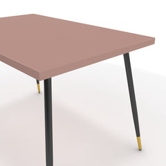 Étkezőasztal - Manu fekete és arany lábbal - Antik rózsaszín, méret: 120x75