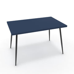 Étkezőasztal - Manu fekete lábbal - Tiroli kék, méret: 120x75