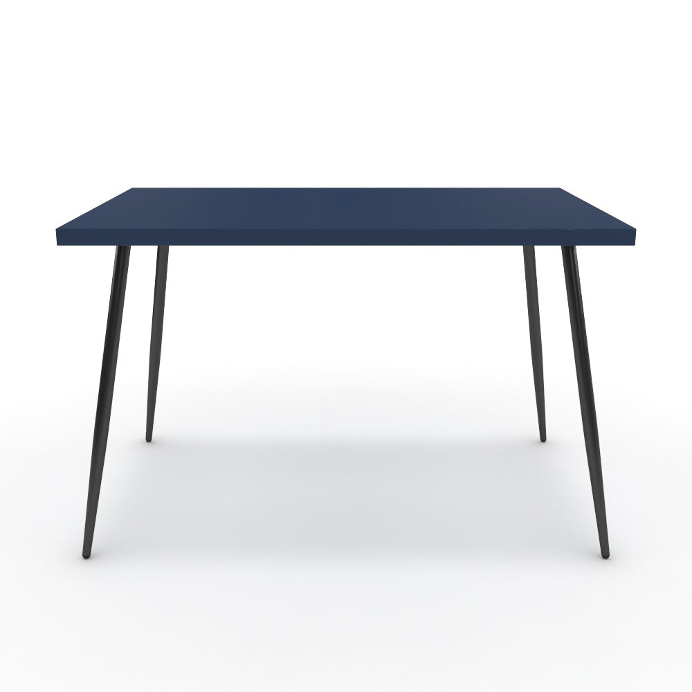 Étkezőasztal - Manu fekete lábbal - Tiroli kék, méret: 120x75