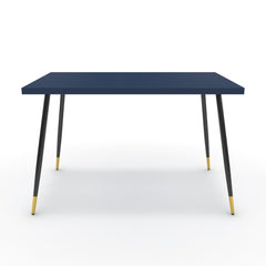 Étkezőasztal - Manu fekete és arany lábbal - Tiroli kék, méret: 120x75