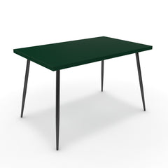 Étkezőasztal - Manu fekete lábbal - Forest zöld, méret: 120x75