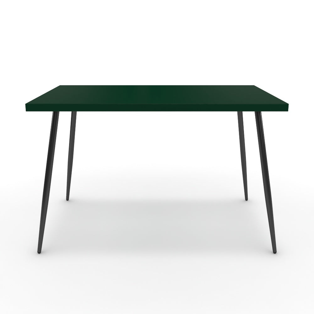 Étkezőasztal - Manu fekete lábbal - Forest zöld, méret: 120x75