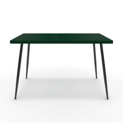 Étkezőasztal - Manu fekete lábbal - Forest zöld, méret: 120x75
