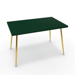 Étkezőasztal - Manu arany lábbal - Forest zöld, méret: 120x75