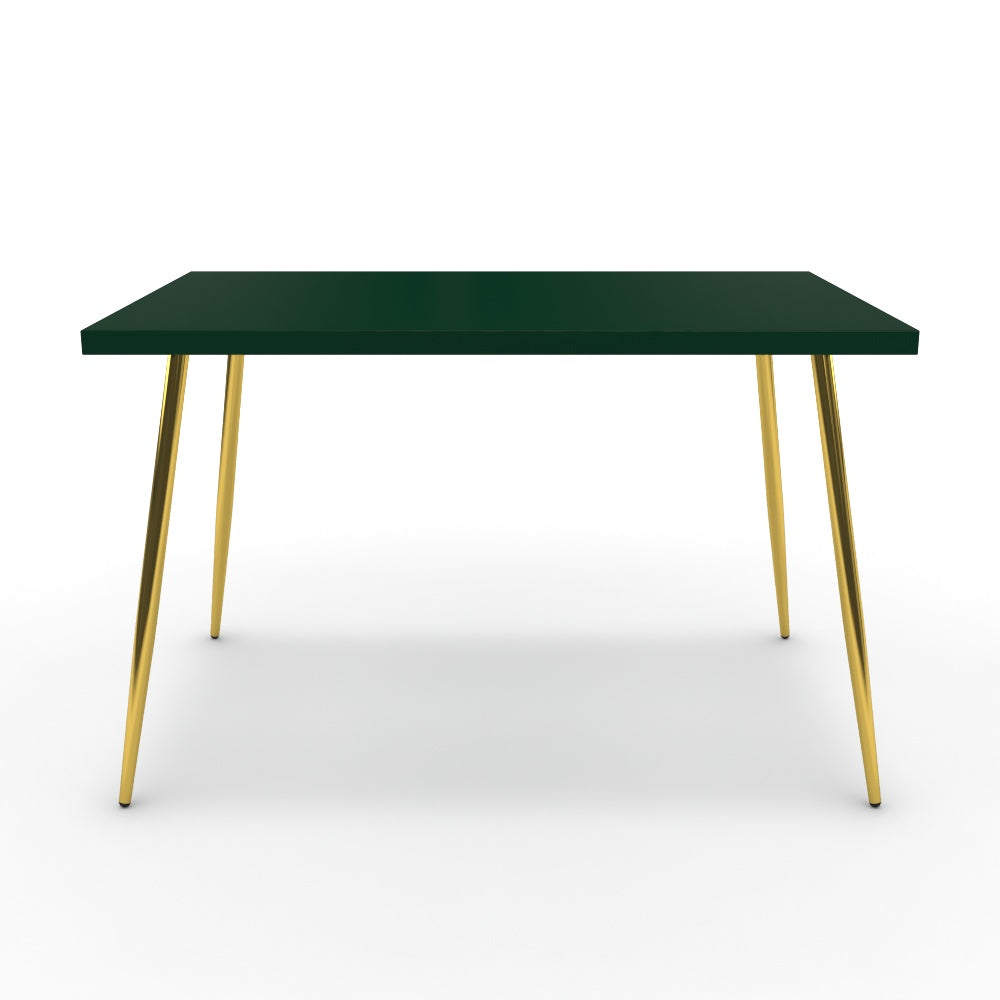 Étkezőasztal - Manu arany lábbal - Forest zöld, méret: 120x75