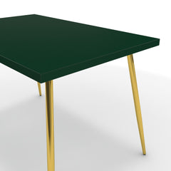Étkezőasztal - Manu arany lábbal - Forest zöld, méret: 120x75