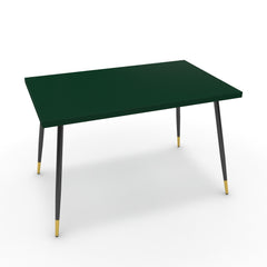 Étkezőasztal - Manu fekete és arany lábbal - Forest zöld, méret: 120x75