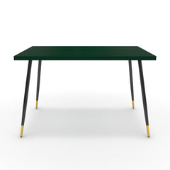 Étkezőasztal - Manu fekete és arany lábbal - Forest zöld, méret: 120x75