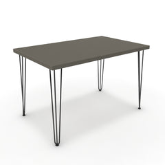 Étkezőasztal - Linga fekete lábbal - Fosszil szürke, méret: 120x75