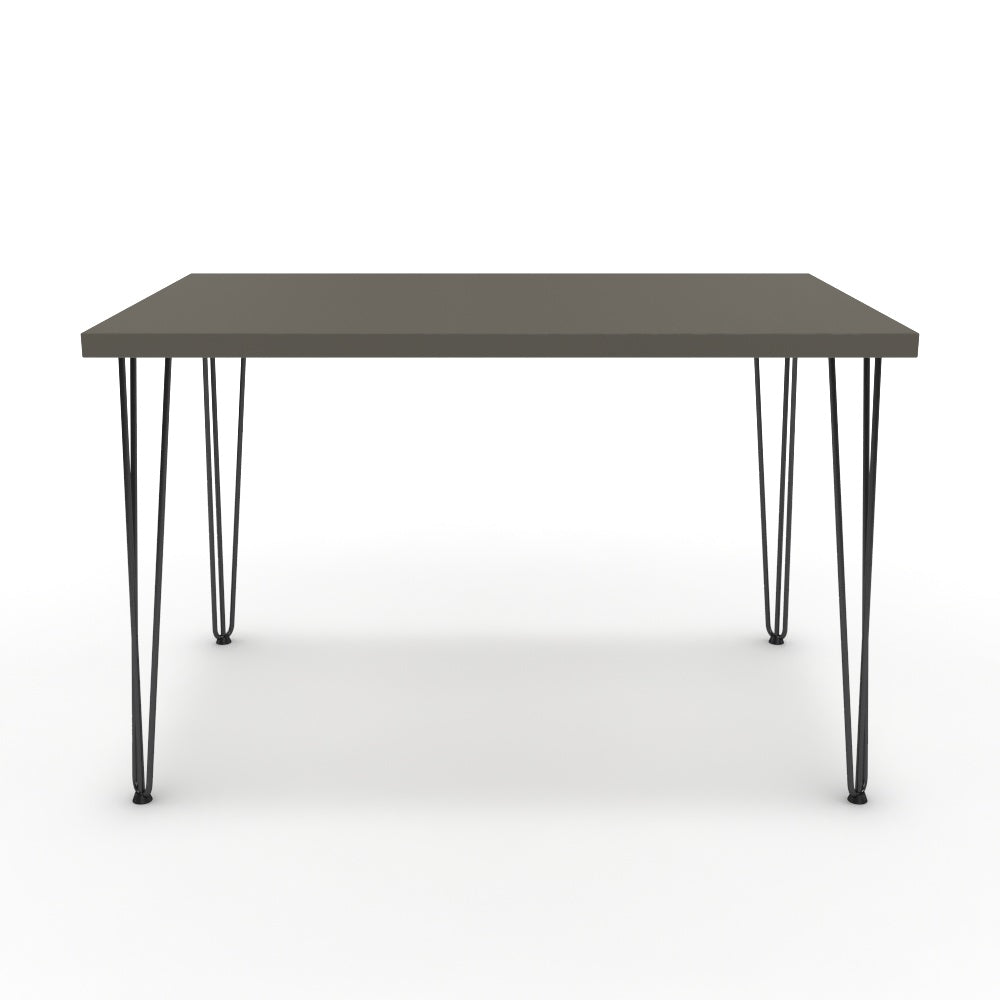 Étkezőasztal - Linga fekete lábbal - Fosszil szürke, méret: 120x75