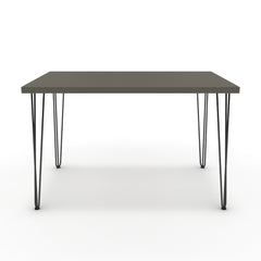 Étkezőasztal - Linga fekete lábbal - Fosszil szürke, méret: 120x75