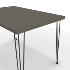 Étkezőasztal - Linga fekete lábbal - Fosszil szürke, méret: 120x75