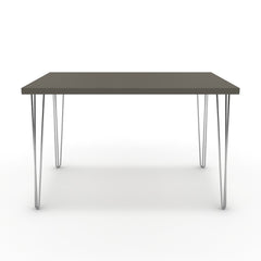 Étkezőasztal - Linga króm lábbal - Fosszil szürke, méret: 120x75