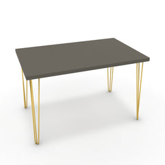 Étkezőasztal - Linga arany lábbal - Fosszil szürke, méret: 120x75