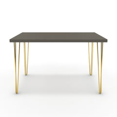 Étkezőasztal - Linga arany lábbal - Fosszil szürke, méret: 120x75