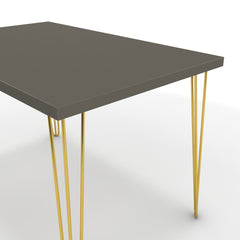 Étkezőasztal - Linga arany lábbal - Fosszil szürke, méret: 120x75