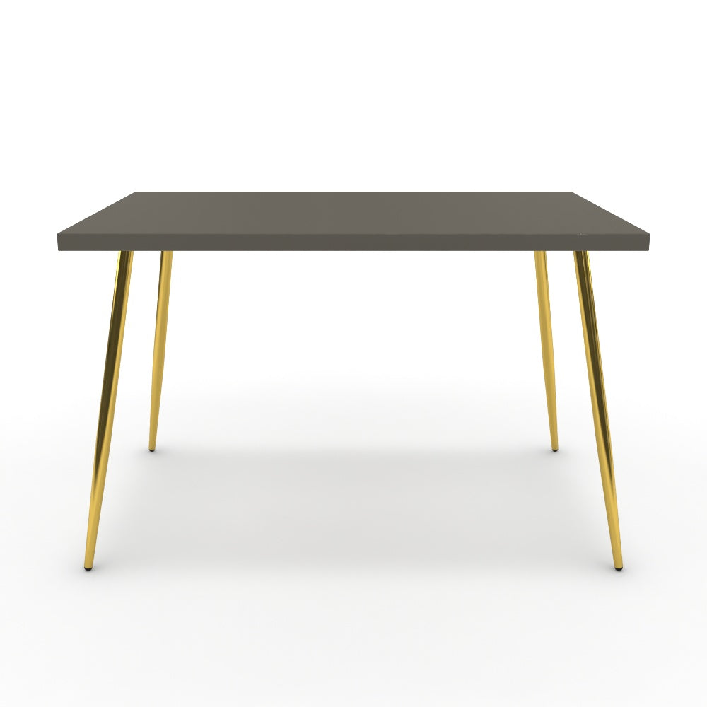 Étkezőasztal - Manu arany lábbal - Fosszil szürke, méret: 120x75