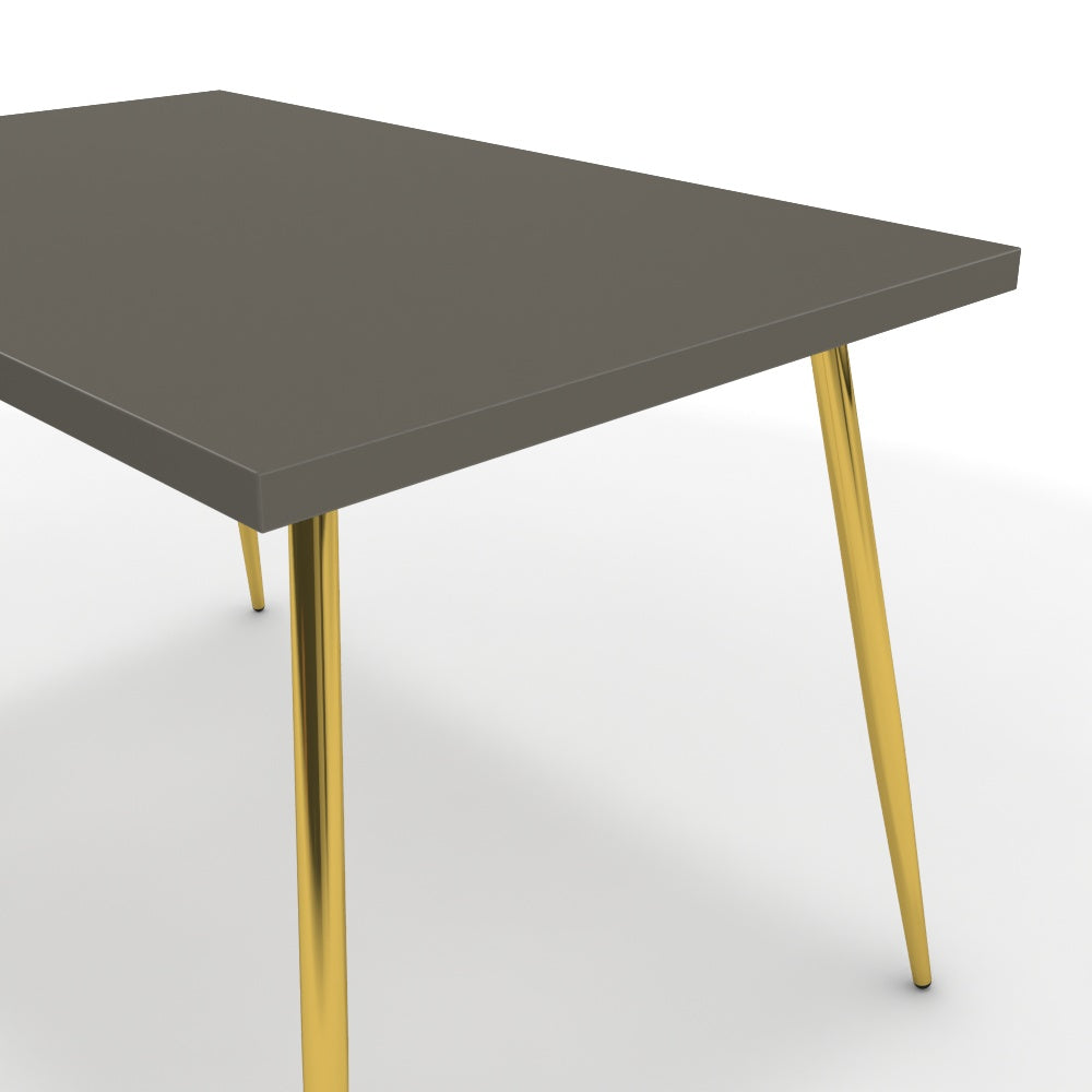Étkezőasztal - Manu arany lábbal - Fosszil szürke, méret: 120x75