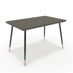 Étkezőasztal - Manu fekete és arany lábbal - Fosszil szürke, méret: 120x75