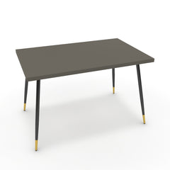 Étkezőasztal - Manu fekete és arany lábbal - Fosszil szürke, méret: 120x75