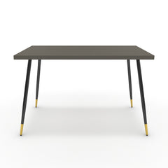 Étkezőasztal - Manu fekete és arany lábbal - Fosszil szürke, méret: 120x75