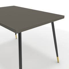 Étkezőasztal - Manu fekete és arany lábbal - Fosszil szürke, méret: 120x75