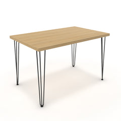 Étkezőasztal - Linga fekete lábbal - Vicenza tölgy, méret: 120x75