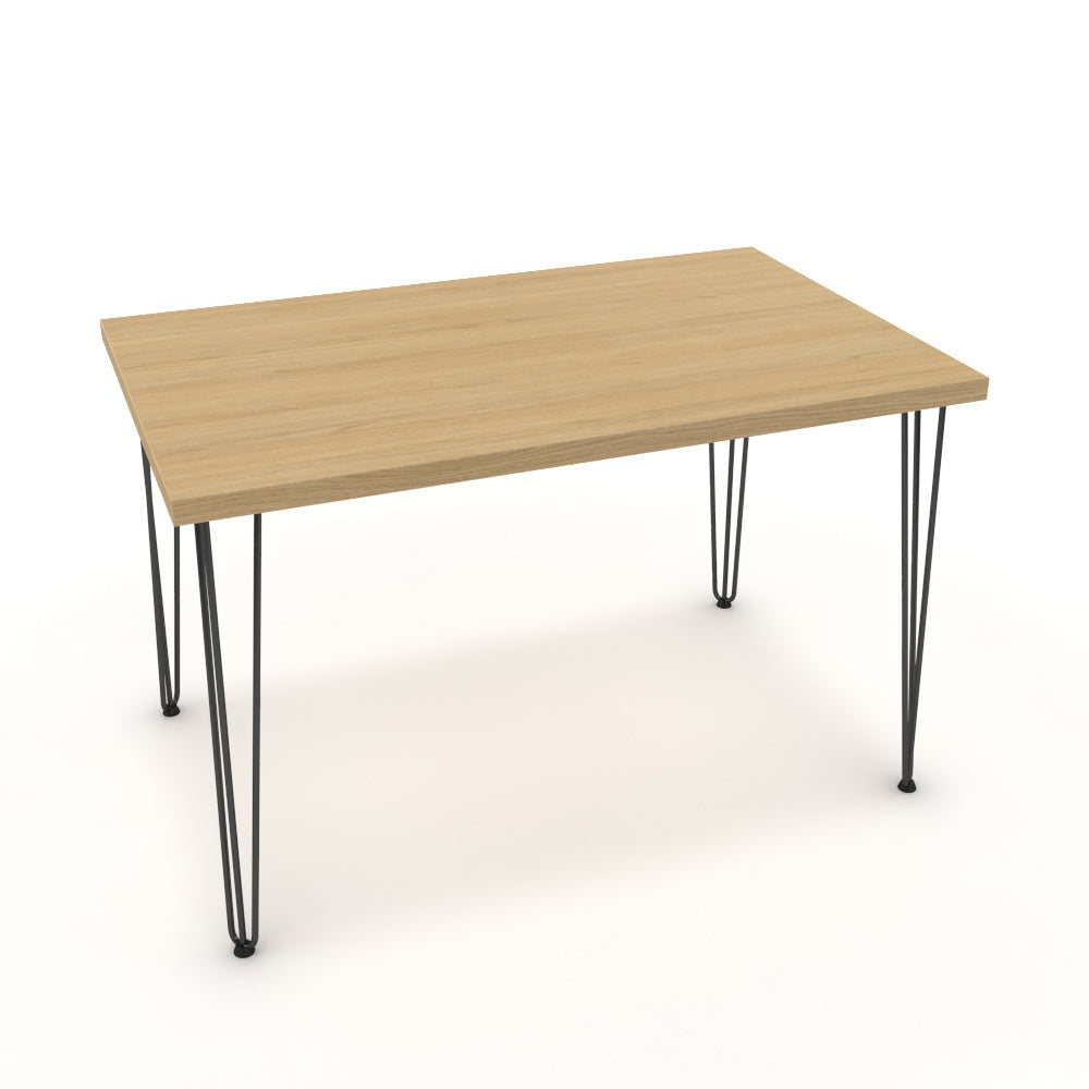 Étkezőasztal - Linga fekete lábbal - Vicenza tölgy, méret: 120x75