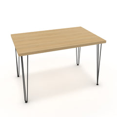 Étkezőasztal - Linga fekete lábbal - Vicenza tölgy, méret: 120x75