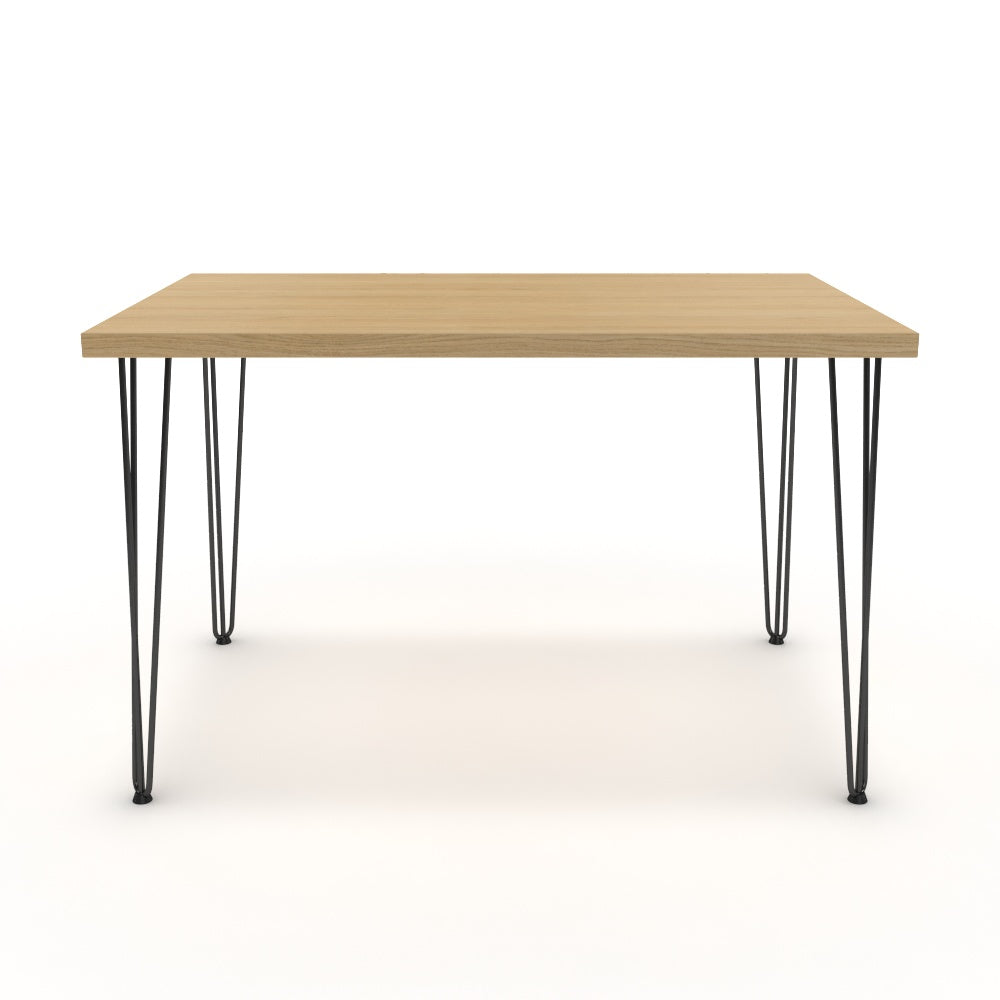 Étkezőasztal - Linga fekete lábbal - Vicenza tölgy, méret: 120x75