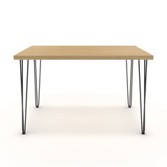 Étkezőasztal - Linga fekete lábbal - Vicenza tölgy, méret: 120x75