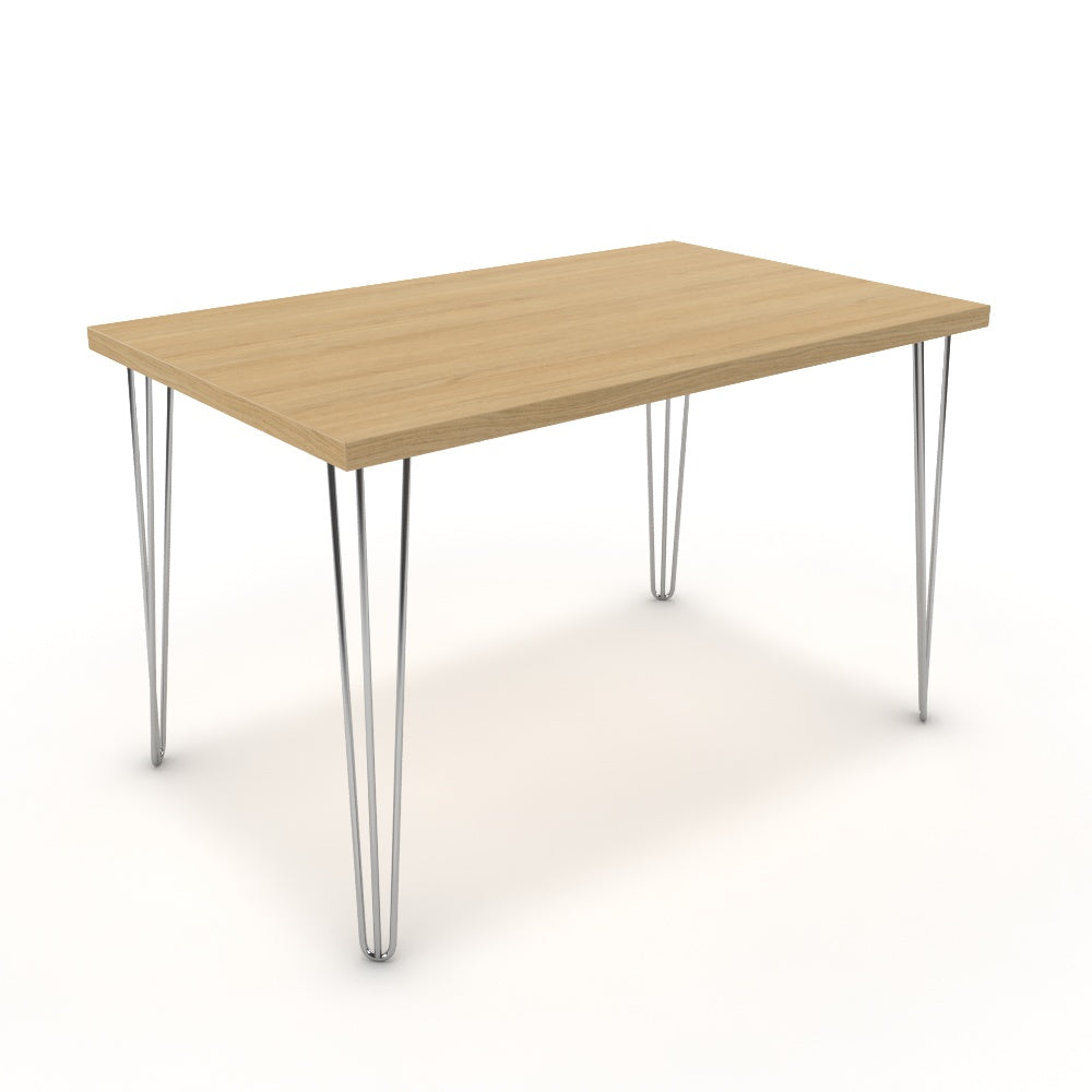 Étkezőasztal - Linga króm lábbal - Vicenza tölgy, méret: 120x75