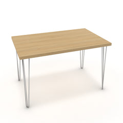 Étkezőasztal - Linga króm lábbal - Vicenza tölgy, méret: 120x75